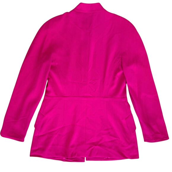 Escada Margaretha Ley Wool Blazer Jacket Pink Stand Collar Button Front Medium - Picture 3 of 15